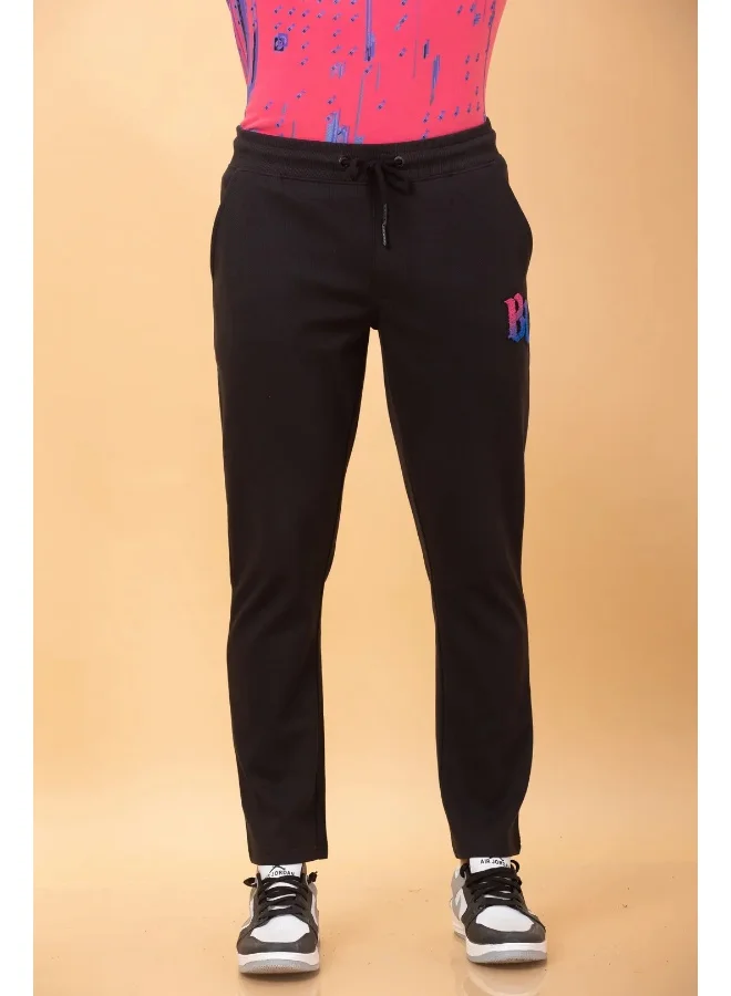 بيينغ هيومان Mens Black Regular Fit Track Pants