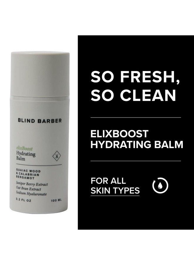 Blind Barber Elixboost Hydrating Balm Daily Face Moisturizer For Men Mens Antiaging Moisturizer With Juniper Berry Extract Hydrates & Protects Skin Barrier (3.2Oz / 100Ml) - Image 4
