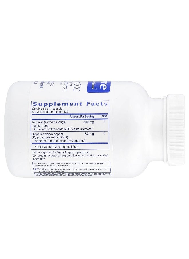 Pure Encapsulations - Pure Encapsulations, Curcumin 500 with Bioperine®, 120 Capsules - Image 1