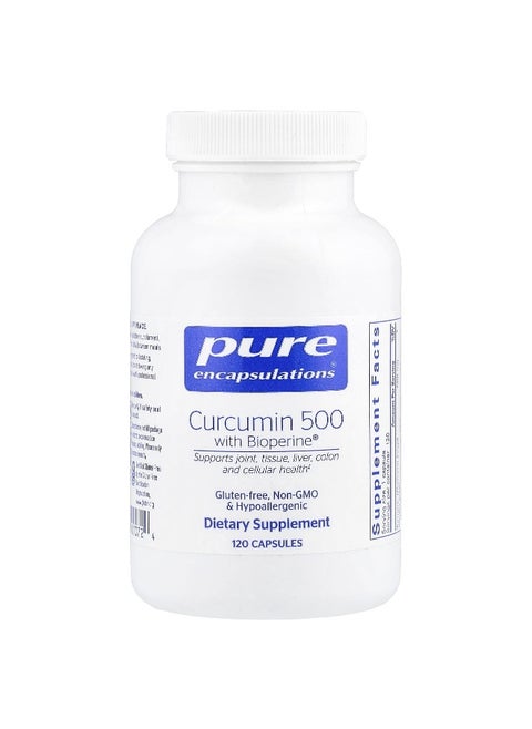 Pure Encapsulations, Curcumin 500 with Bioperine®, 120 Capsules