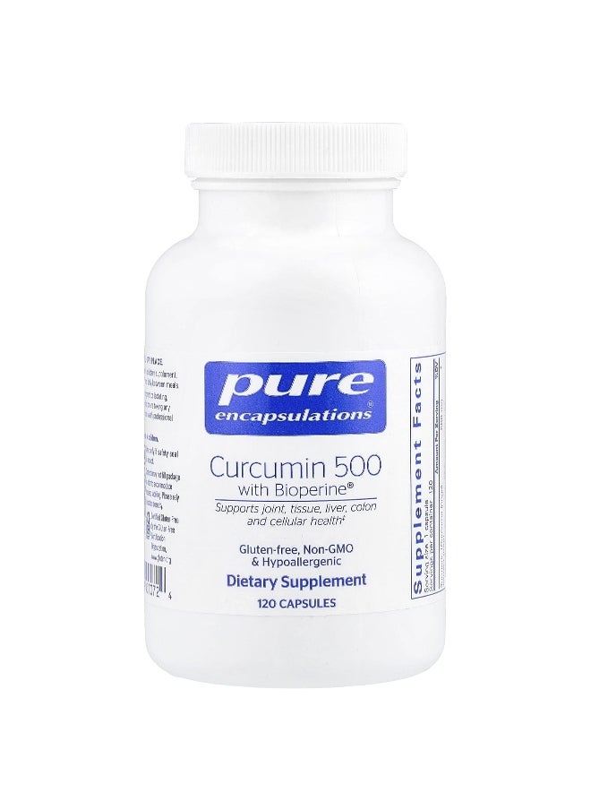 Pure Encapsulations - Pure Encapsulations, Curcumin 500 with Bioperine®, 120 Capsules - Image 1