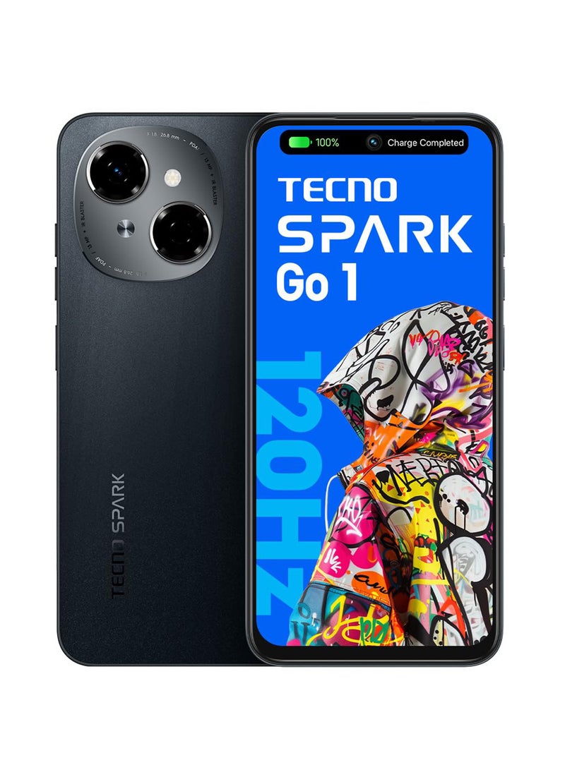 TECNO SPARK Go 1 Startrail Black Dual SIM 4GB RAM 128GB - Middle East Version - Image 1