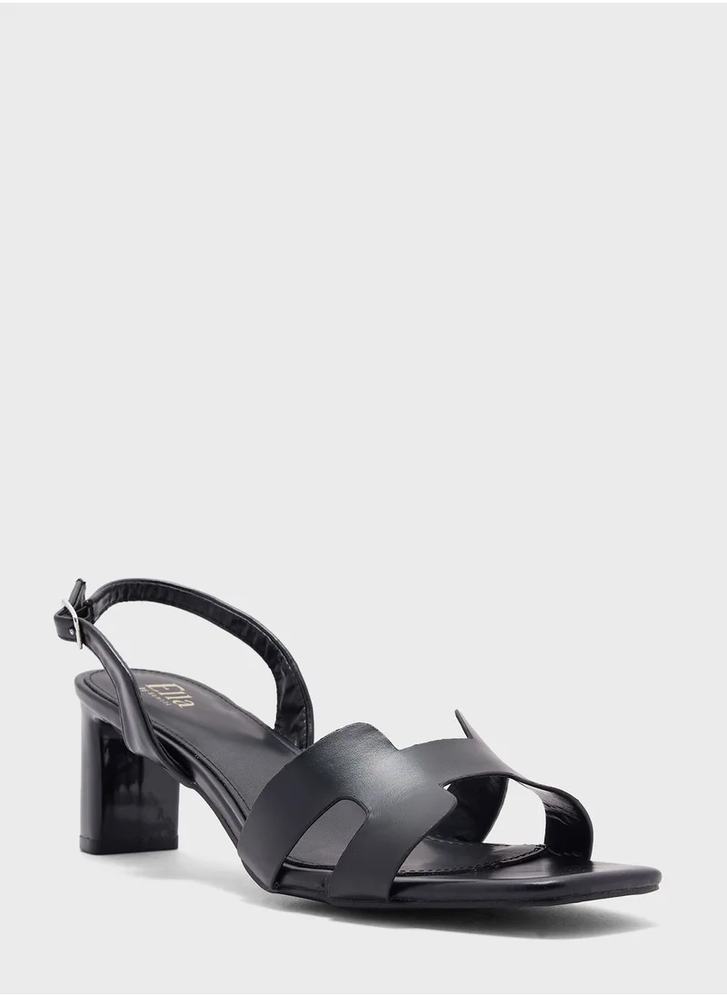 ELLA Block Heel Sling Back Sandal