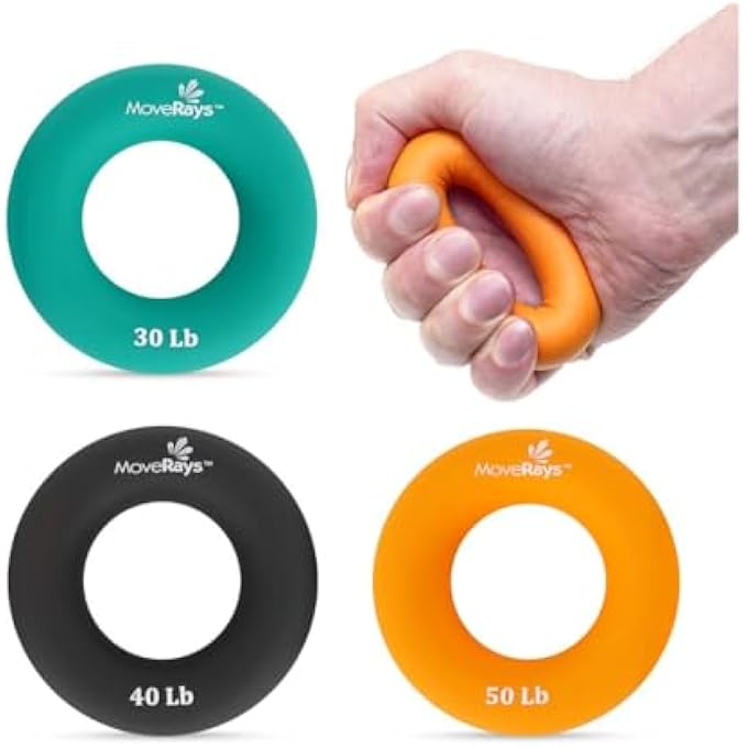 MR. Hand Grip Strengthener, Forearm, Fingers Exerciser - Silicone Rings For Muscle Training, Sports, Rock Climbing, Fitness - Image 1