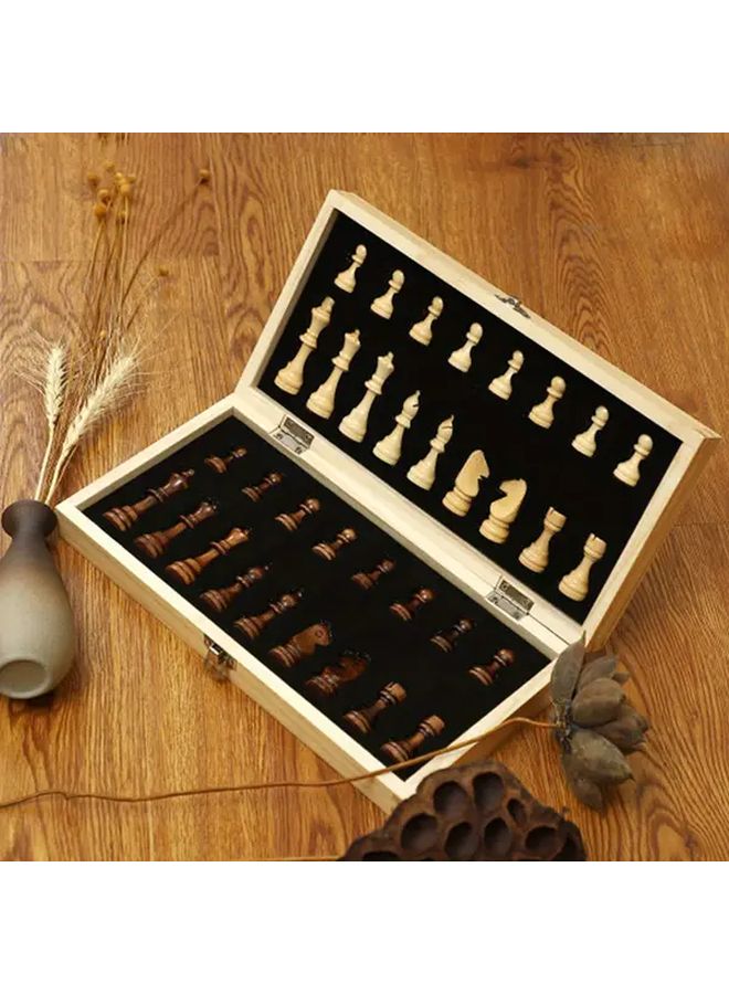 Wooden Chess Set 17 33 Inch Competition Level Folding Board Game - Image 4