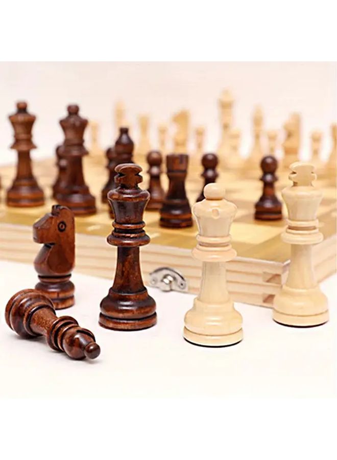 Wooden Chess Set 17 33 Inch Competition Level Folding Board Game - Image 5