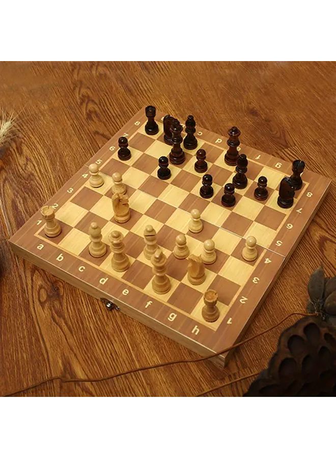 Wooden Chess Set 17 33 Inch Competition Level Folding Board Game - Image 1