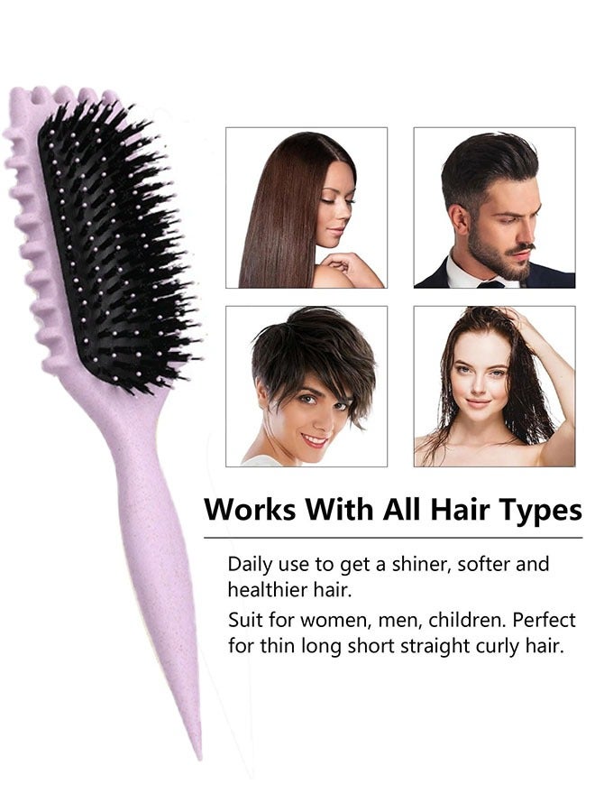 Fluffy Curl Defining Brush - Curl Brush for Curly Hair Wet,Elastic Hair Styling Comb For Bounce & Volume, Durable Plastic Bristles & Abs Handle - Image 5