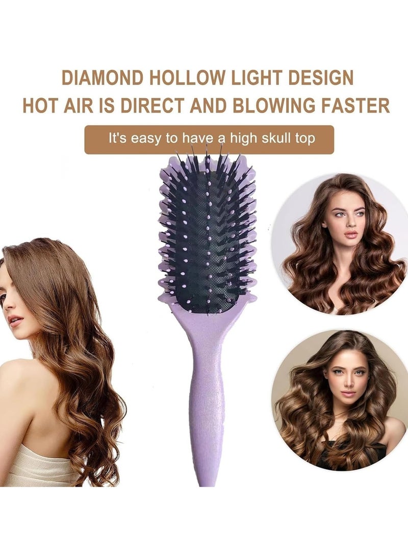 Fluffy Curl Defining Brush - Curl Brush for Curly Hair Wet,Elastic Hair Styling Comb For Bounce & Volume, Durable Plastic Bristles & Abs Handle - Image 4