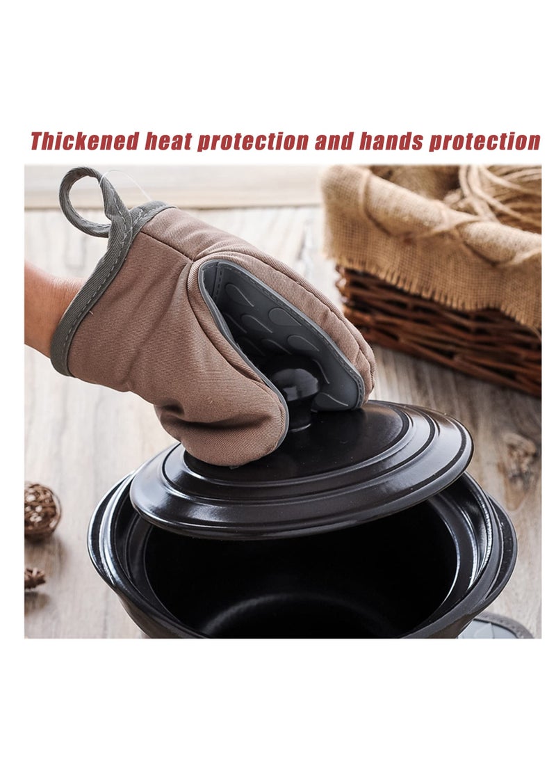 SYOSI Silicone Cooking Pinch Grips Oven Mitts, Finger Protector Pot Holder for Kitchen,Cooking,Baking,BBQ - Heat Resistant Gloves (2 Sets)  - Image 5