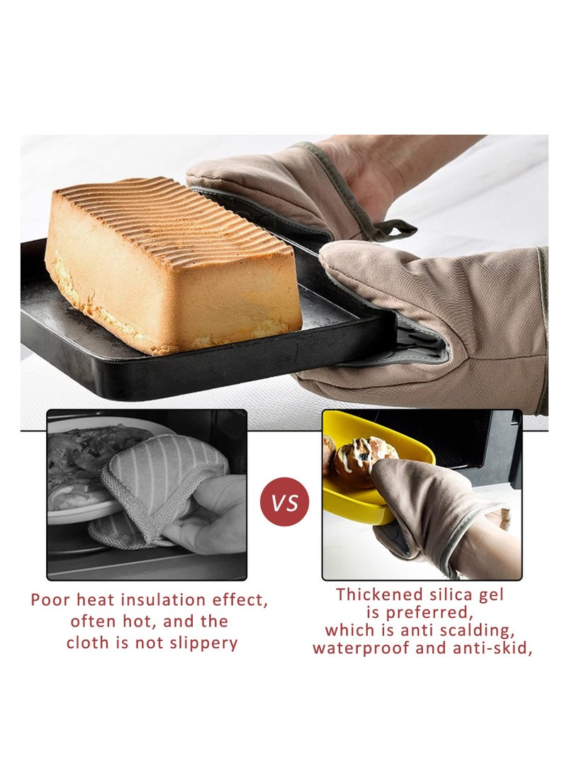 SYOSI Silicone Cooking Pinch Grips Oven Mitts, Finger Protector Pot Holder for Kitchen,Cooking,Baking,BBQ - Heat Resistant Gloves (2 Sets)  - Image 4