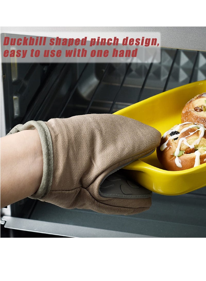 SYOSI Silicone Cooking Pinch Grips Oven Mitts, Finger Protector Pot Holder for Kitchen,Cooking,Baking,BBQ - Heat Resistant Gloves (2 Sets)  - Image 3