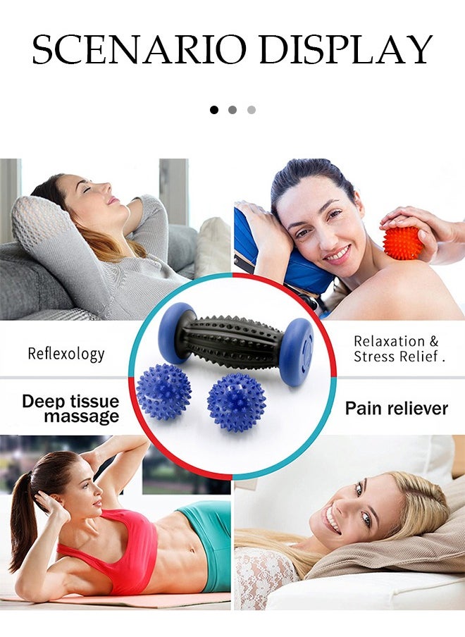 DUNISO 3 Pieces of Foot Roller Massage Ball,rolling Rolling Foot Fascia Ball Set, PVC Spike Ball，Yoga Ball, Used for Relieving Pain, Stress, and Relaxation  - Image 4