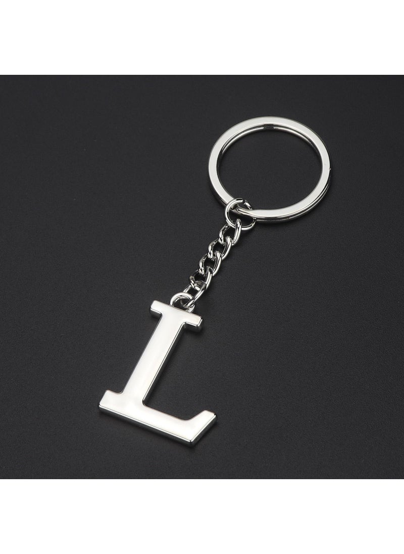 Generic - English letter keychain bag pendant 26 uppercase and lowercase letters and numbers keychain European and American small gift customizationL L - Image 1
