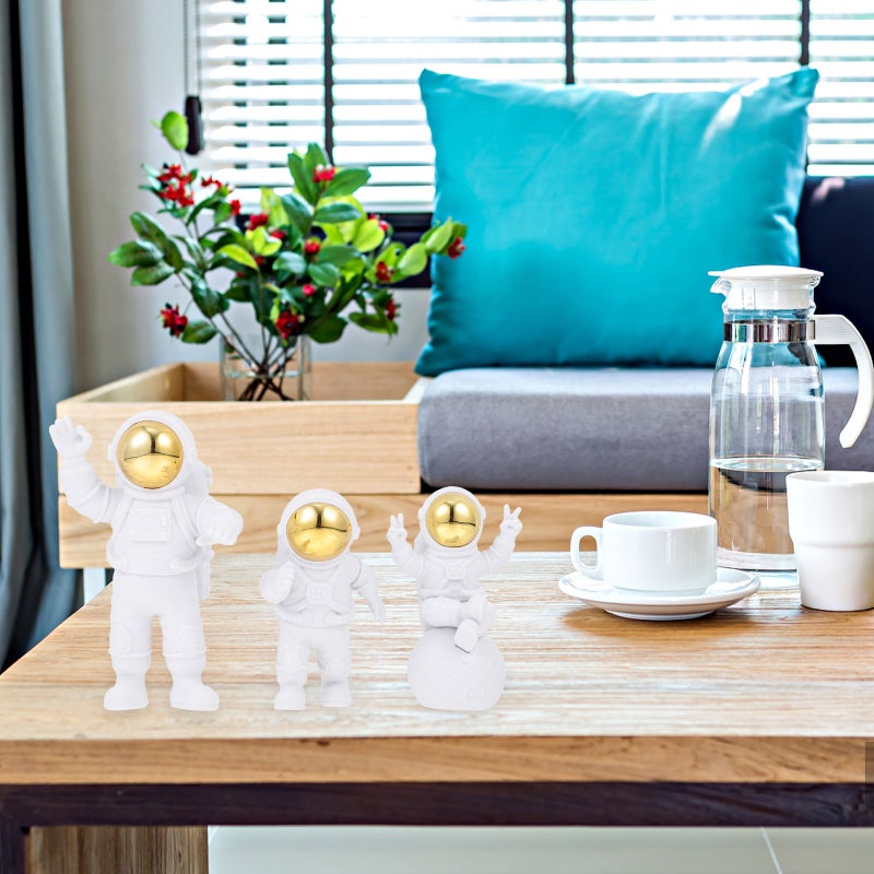 3pcs Resin Craft Astronaut Decors Indoor Spaceman Ornaments - Image 1