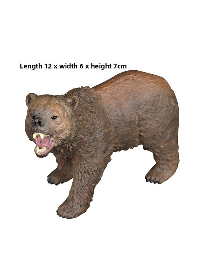 Children's Toy Simulation Animal Toy Model Zoo Suit Plastic Flexible Glue Children Tiger Cow Elephant