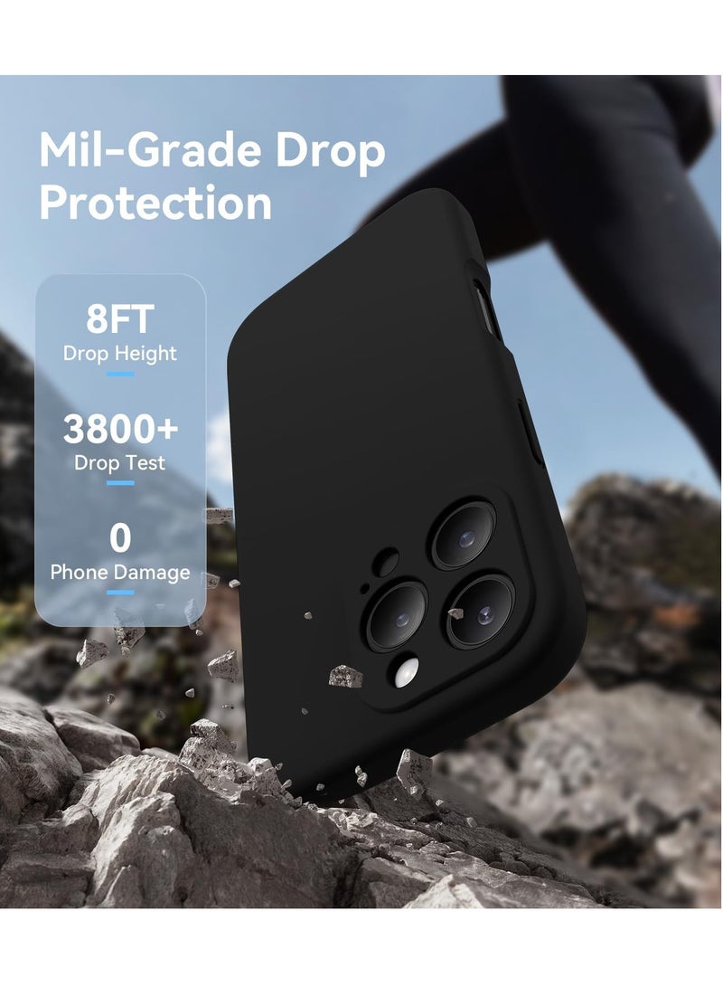 ELTRAZONE Compatible with iPhone 16 Pro Case, Silicone Upgraded [Camera Protection], [Compatible with MagSafe], Anti-Scratch Microfiber Lining Inside with 2 Screen Protectors – Black - Image 5