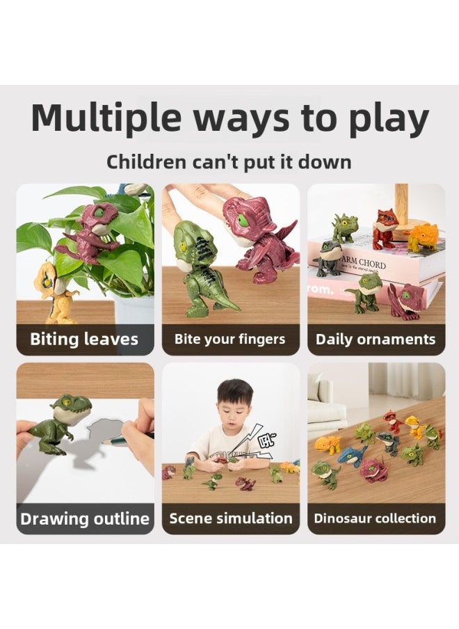 null - Jurassic Finger-biting Dinosaur Joint Movable Overlord Triangle Raptor Manufacturer Simulation Model Toy-Color:Green Raptor ] - Image 1