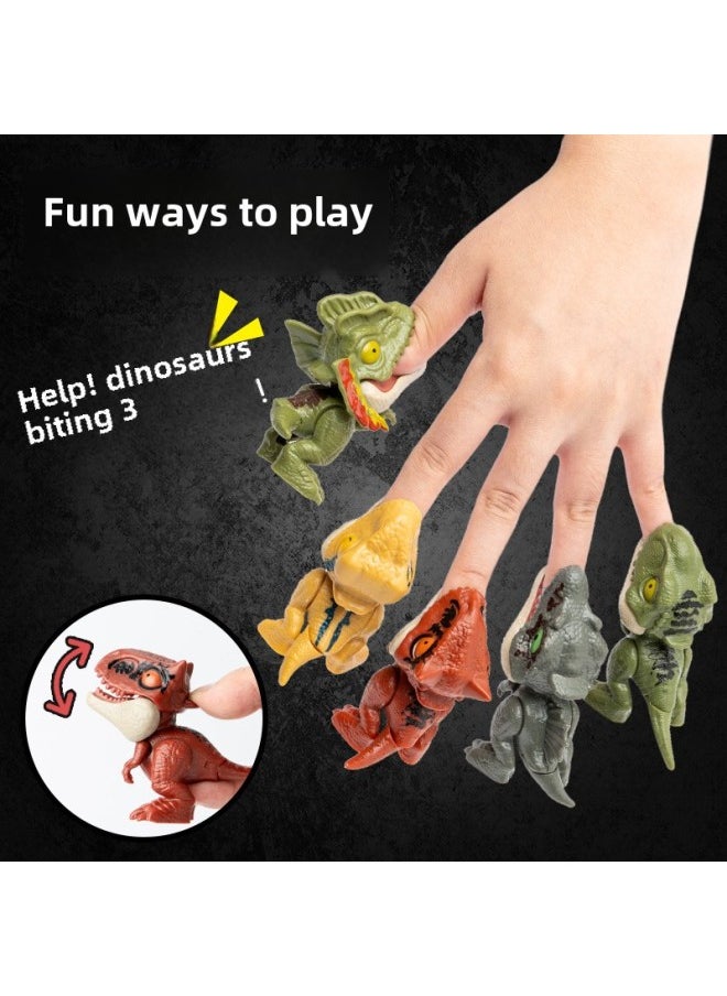 null - Jurassic Finger-biting Dinosaur Joint Movable Overlord Triangle Raptor Manufacturer Simulation Model Toy-Color:Green Raptor ] - Image 1