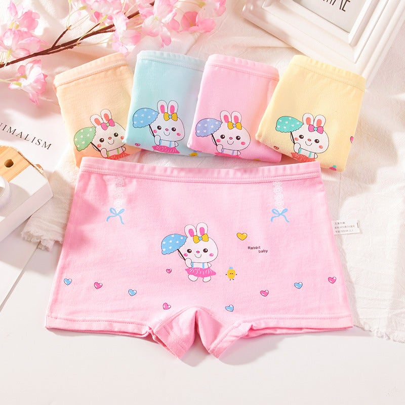Girls Cotton Underwear Soft Stretch Kids Panties A076 mixed color color complete 