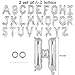 YOTHORN 52 Pcs Silver Letter Balloons16 Inch Foil Alphabet Letter BalloonsLetter AZ Balloon Banner Custom Phrase Balloon for Birthday Party Wedding Anniversary Decoration Silver 52pcs - Image 4