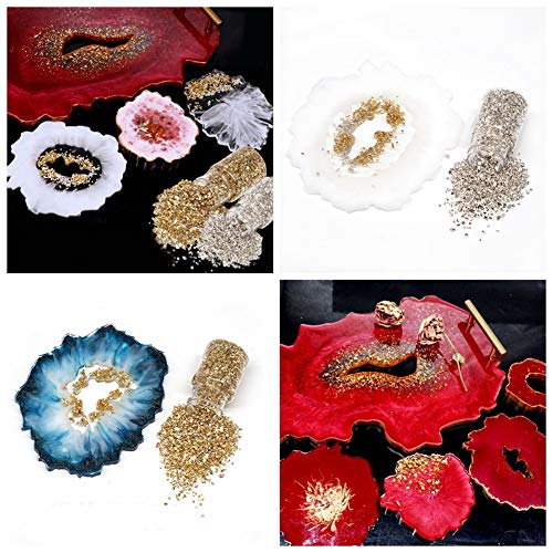 Cmidy Crushed Glass Irregular Metallic Chips Sprinkles Chunky Glitter Multicolor 100g 2-4mm for Nail Arts Craft DIY Vase Filler Epoxy Resin Mold Scrapbooking Jewelry Making Decoration (Multicolor, 2-4mm) - Image 5