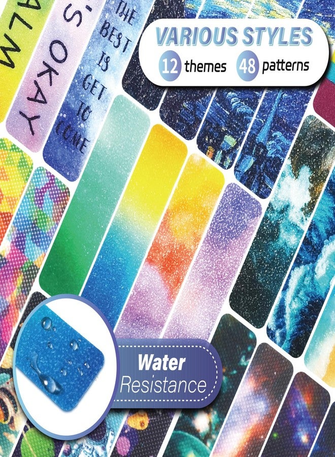 TOEMUR 72 Pieces Anxiety Sensory Stickers with Storage Box - Calming Stickers 2 Textured Surface - Fidget Strips for Office & Classroom Desk Adult & Teen Stress (Personality) - Image 3