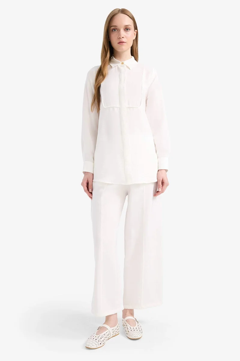 ديفاكتو Regular Fit Long Sleeve Tunic