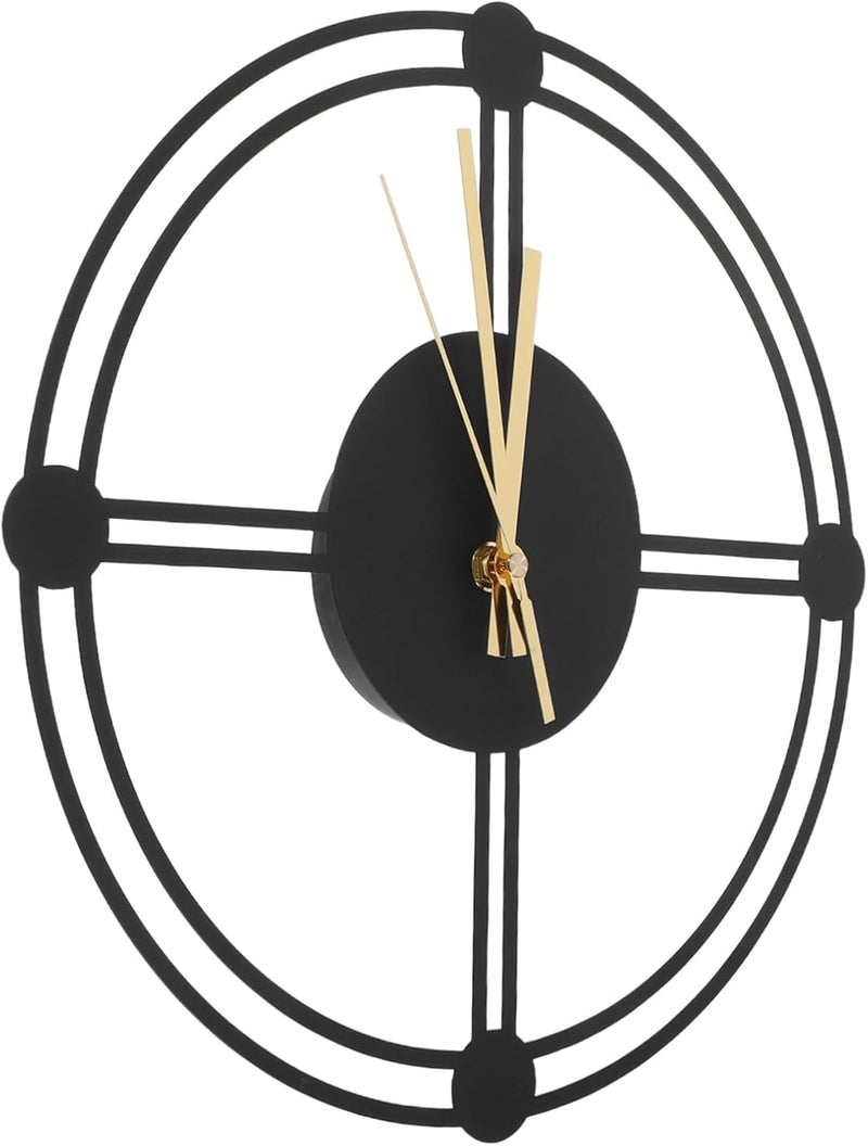 Yardwe Outdoor Decorative Wall Clock Silent Non Ticking Metal Iron Art for Home Kitchen Garden Decor - Image 1