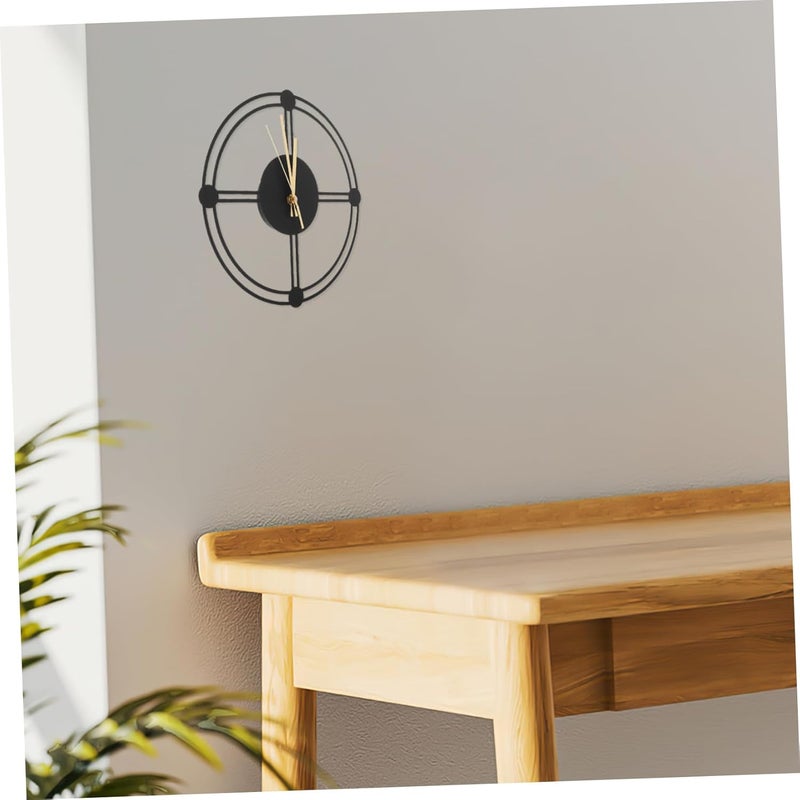 Yardwe Outdoor Decorative Wall Clock Silent Non Ticking Metal Iron Art for Home Kitchen Garden Decor - Image 5
