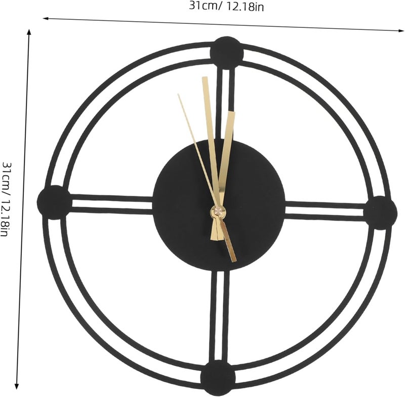 Yardwe Outdoor Decorative Wall Clock Silent Non Ticking Metal Iron Art for Home Kitchen Garden Decor - Image 2