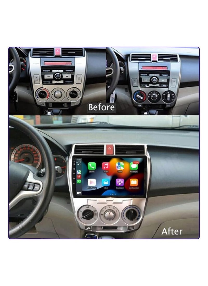 SHEZA STAR - Android Car Stereo for Honda City 2008 2009 2010 2011 2012 2013 2GB RAM 32GB ROM 10 Inch Support Apple Carplay, MirrorLink WiFi BT, IPS Touch Screen with AHD Camera Included - Image 1