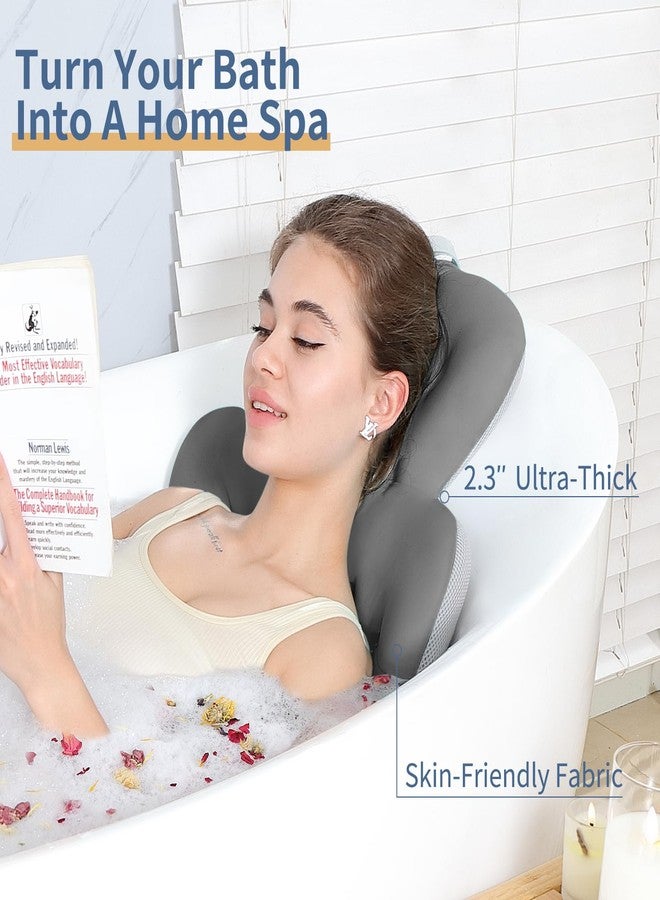 VEILS Bath Cushion, Full Body Bathtub Pillow with 160 Suction Cups, Bath Mat for Head and Neck Support, with Laundry Bag (Dark Gray, 51" x 16") - Image 4