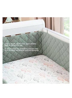 DUNISO Baby crib guardrail pad, neutral cotton rectangular surround pad, double sided double layer foldable child bed protection pad, soft, breathable, anti collision, 190 * 30cm  - Image 1