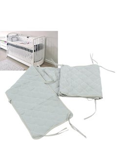 DUNISO Baby crib guardrail pad, neutral cotton rectangular surround pad, double sided double layer foldable child bed protection pad, soft, breathable, anti collision, 190 * 30cm  - Image 2