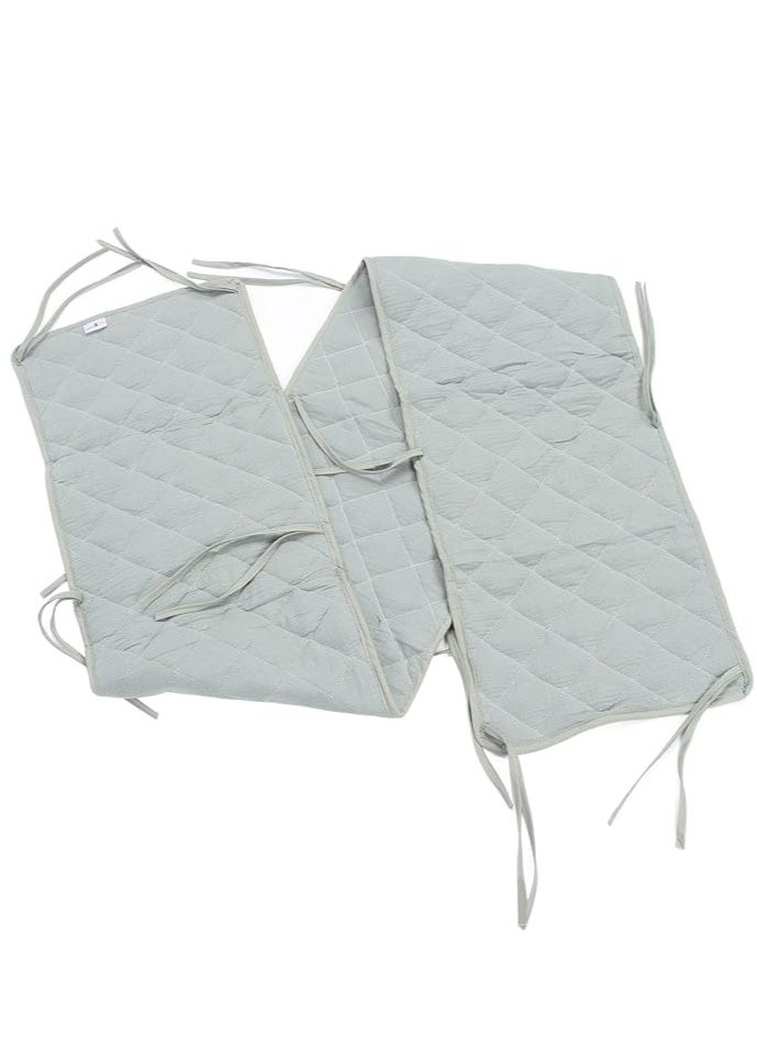 DUNISO - Baby crib guardrail pad, neutral cotton rectangular surround pad, double sided double layer foldable child bed protection pad, soft, breathable, anti collision, 190 * 30cm - Image 1