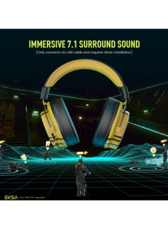EKSA E900 Pro Gaming Headset for PC - Computer Headset with Detachable Noise Cancelling Mic, 7.1 Surround Sound for PS4/PS5, Xbox One,Mobile  - Image 2