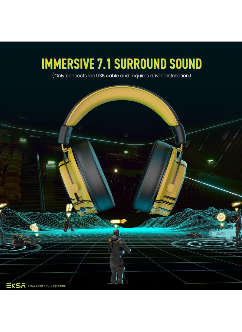 EKSA - E900 Pro Gaming Headset for PC - Computer Headset with Detachable Noise Cancelling Mic, 7.1 Surround Sound for PS4/PS5, Xbox One,Mobile - Image 1