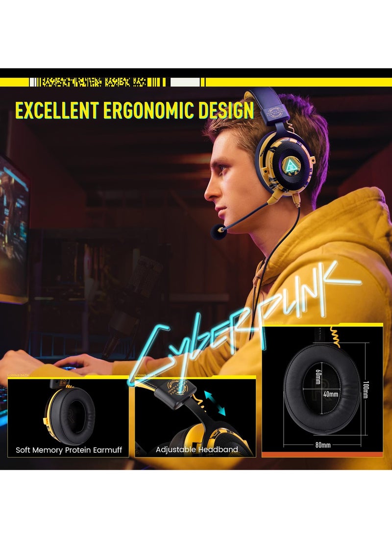 EKSA - E900 Pro Gaming Headset for PC - Computer Headset with Detachable Noise Cancelling Mic, 7.1 Surround Sound for PS4/PS5, Xbox One,Mobile - Image 1