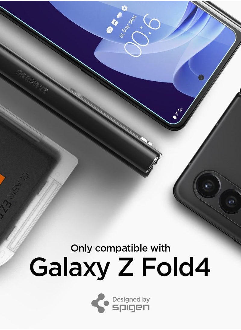 Glastr Ez-Fit for Samsung Galaxy Z Fold 4 Screen Protector Tempered Glass [outer Front Screen] - 1 Pack
