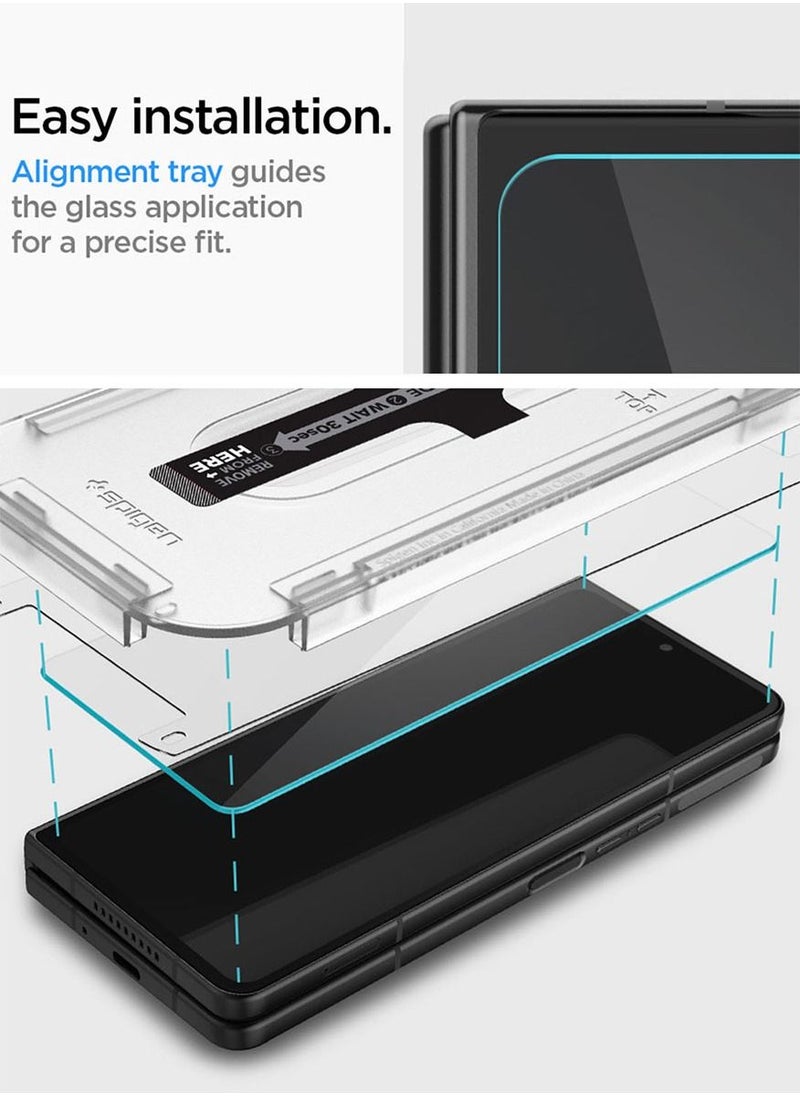 Glastr Ez-Fit for Samsung Galaxy Z Fold 4 Screen Protector Tempered Glass [outer Front Screen] - 1 Pack