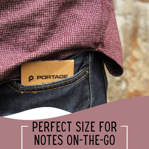 Portage Field Notebook Tactical Sized Pocket Notepad - Top Bound Notebook with Lined Paper Lies Flat in Pocket - 2.8" x 4.6" - 64 Pages (3 Pack) (6 Pack, Tactical) - Image 4