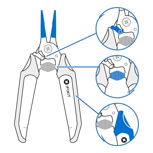 iFixit Mandible Needle Nose Pliers - Fine Tip, Spring-Loaded Handle, Ergonomic for Small Electronics Repair - Image 3