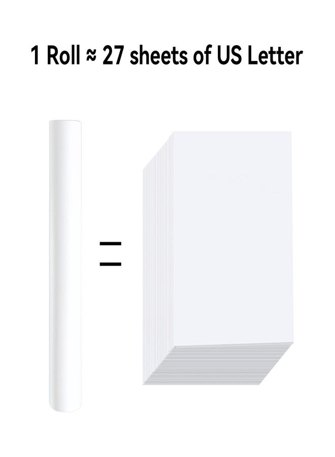 NYEAR 6 Rolls-162 Sheets US Letter Size Quick-dry Thermal Paper (8.5''x11'',7.6m long) for portable printer,thicker brighter and the font is clearer to make the printing quality better, (1 roll-27 Sheets) - Image 4