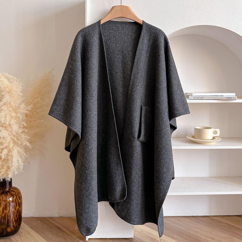 Gray Reversible Thermal Scarf For Men And Women Soft Warm Winter Wear Indoor Outdoor - Image 4