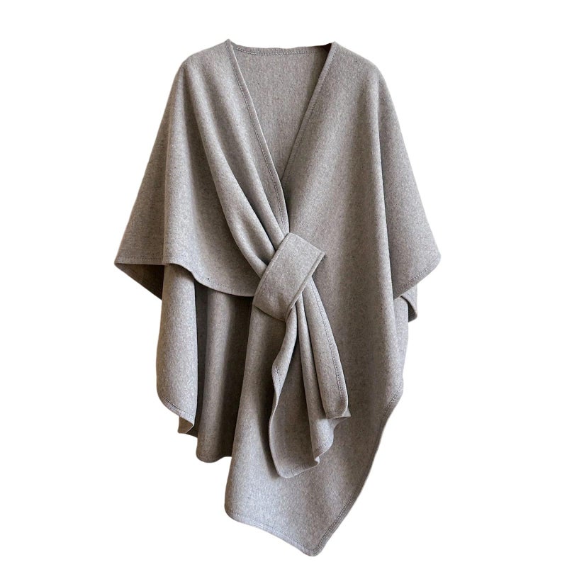 Gray Reversible Thermal Scarf For Men And Women Soft Warm Winter Wear Indoor Outdoor - Image 2