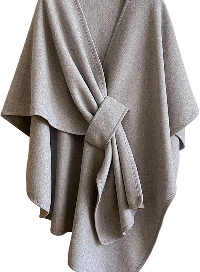 Gray Reversible Thermal Scarf For Men And Women Soft Warm Winter Wear Indoor Outdoor - Image 1