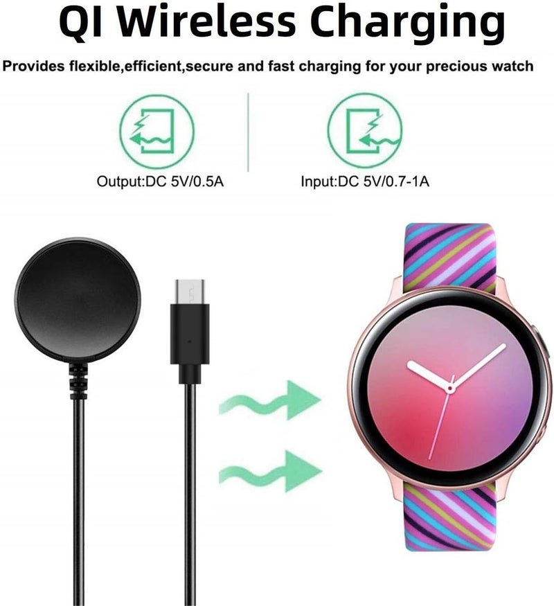 USB Charging Cable Charger Magnetic Wireless Charging Cord Dock for Samsung Galaxy Watch (Type-C) - Image 3