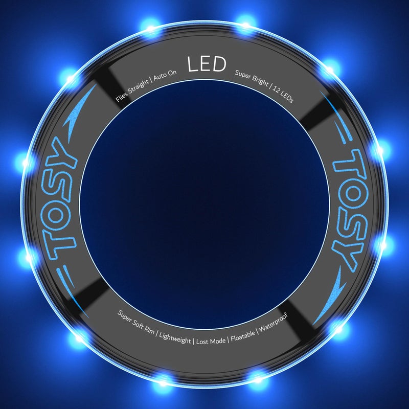TOSY Flying Ring - 12 LEDs, Super Bright, Lost Mode, Auto Light Up, Safe & Soft, Waterproof, Lightweight, Birthday, Camping Toy, Easter Gift for Kid/Boy/Girl - Image 2