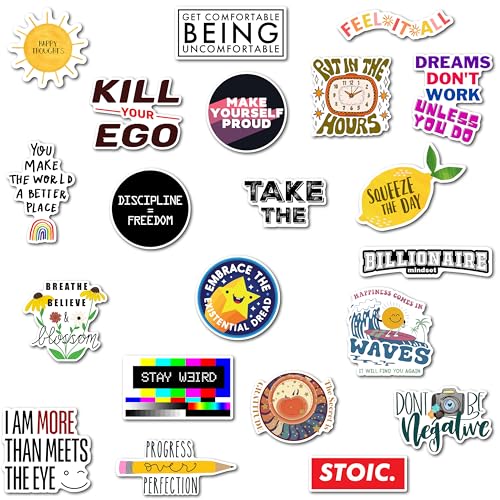 WallDesign Stay Strong Motivational Fridge Magnets - Empowering Designs for Every Day, Durable Metal Surface Magnets, Perfect Inspirational Gifts (Set of 23) - Image 1